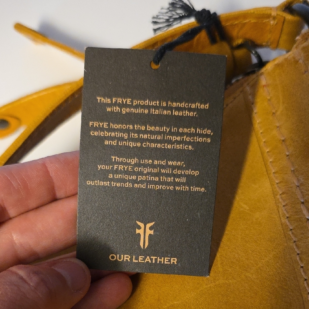 FRYE AND CO. Mustard Leather Crossbody Bag - Picture 2 of 4